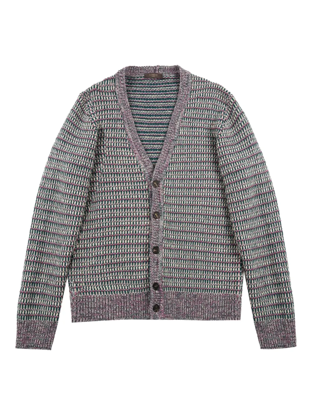 Zanone buttoned patterned cardigan | Grey | Image 1