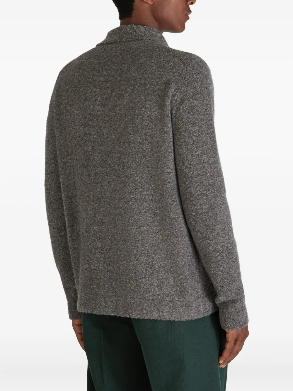 Zanone Vest met opgestikte zak Grijs