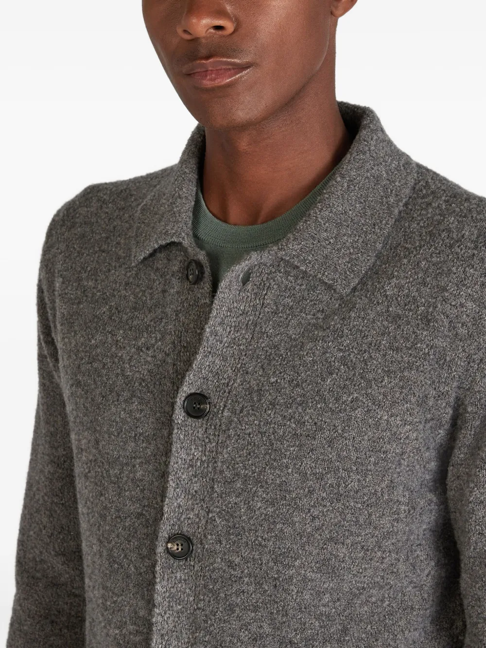 Zanone Vest met opgestikte zak Grijs