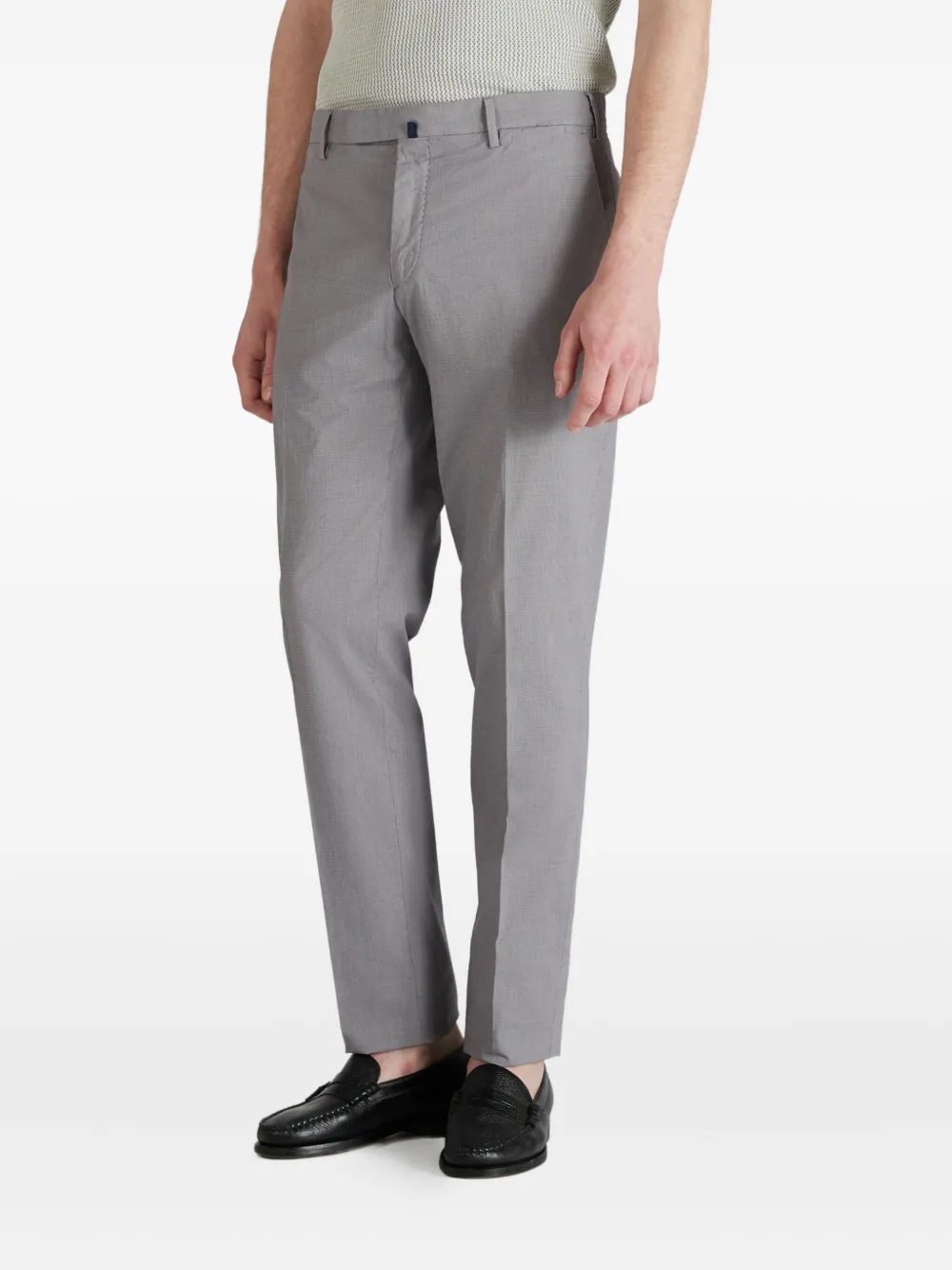 Incotex Broek met pied-de-poule print Grijs