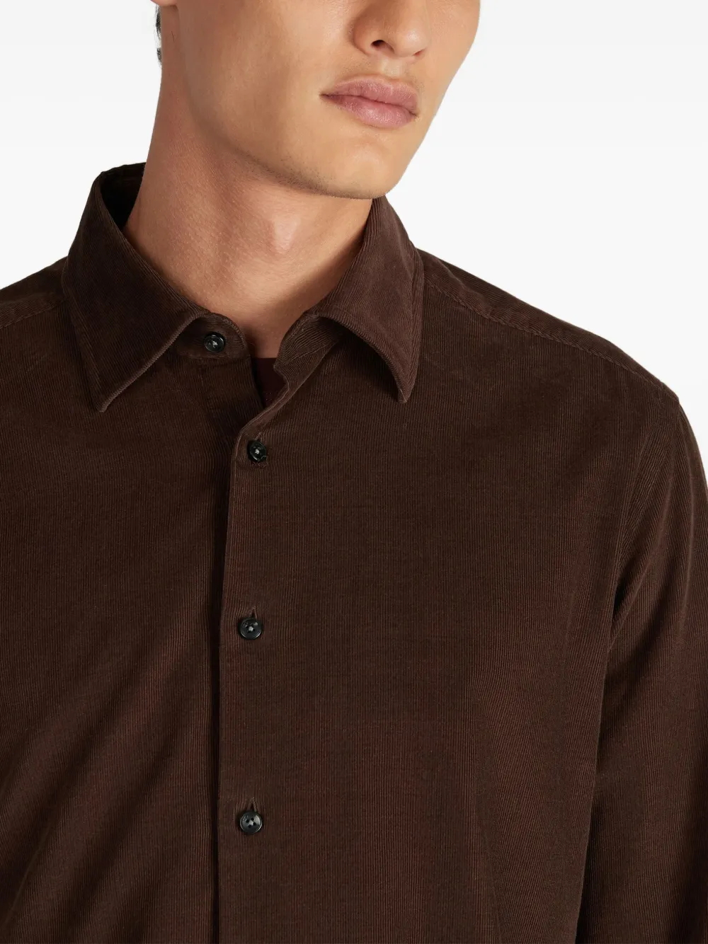 Glanshirt Corduroy Shirt In Brown