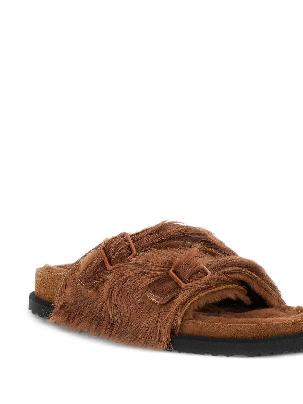 Birkenstock Shearling Sandals In Brown