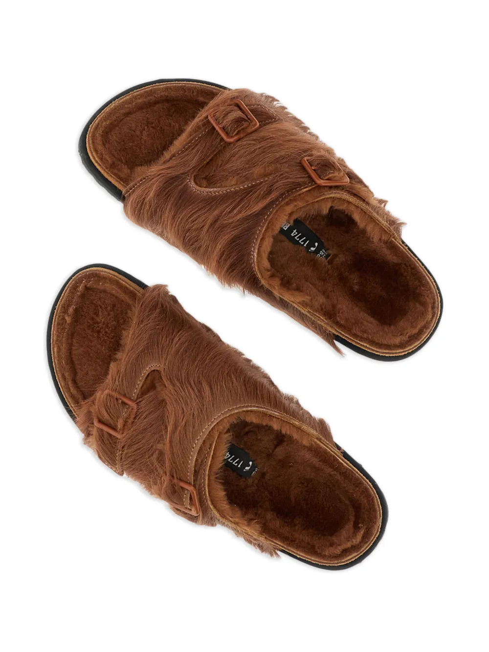 Birkenstock Shearling Sandals In Brown