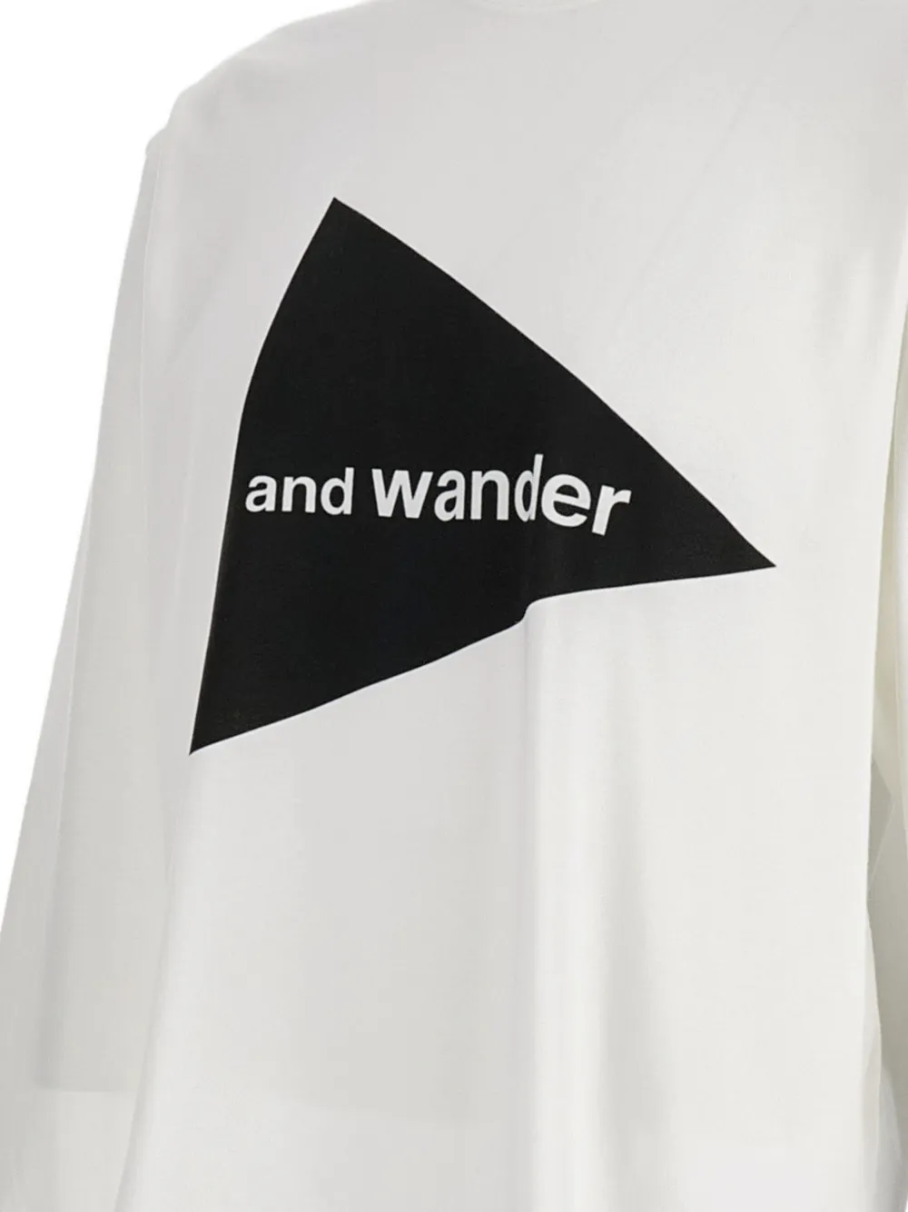 and Wander T-shirt met logoprint met ronde hals Wit