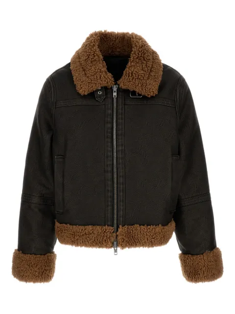 STAND STUDIO shearling-trimmed faux-fur jacket