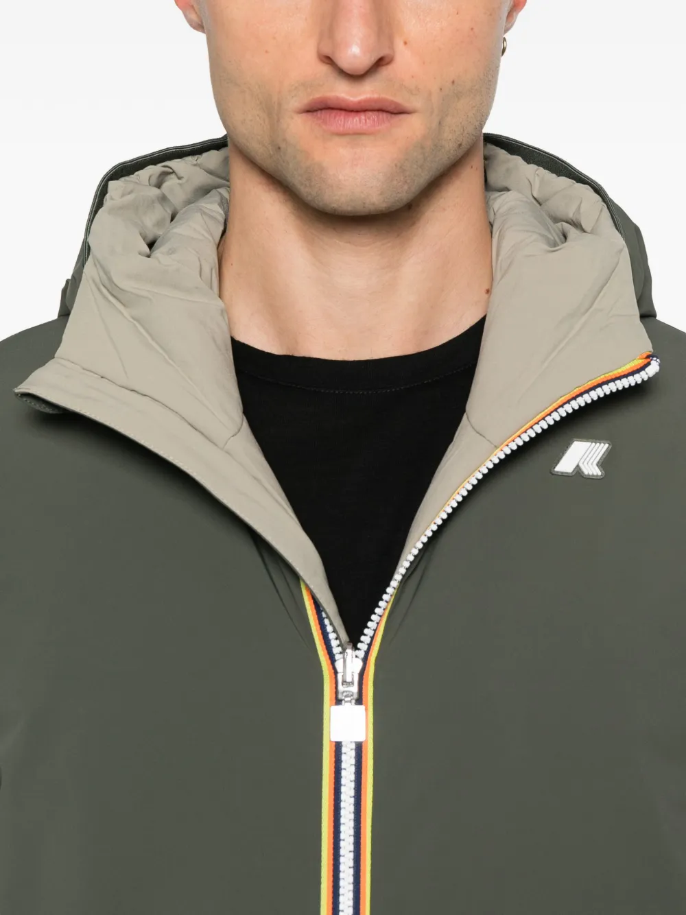 K-Way Omkeerbaar jack met capuchon Groen