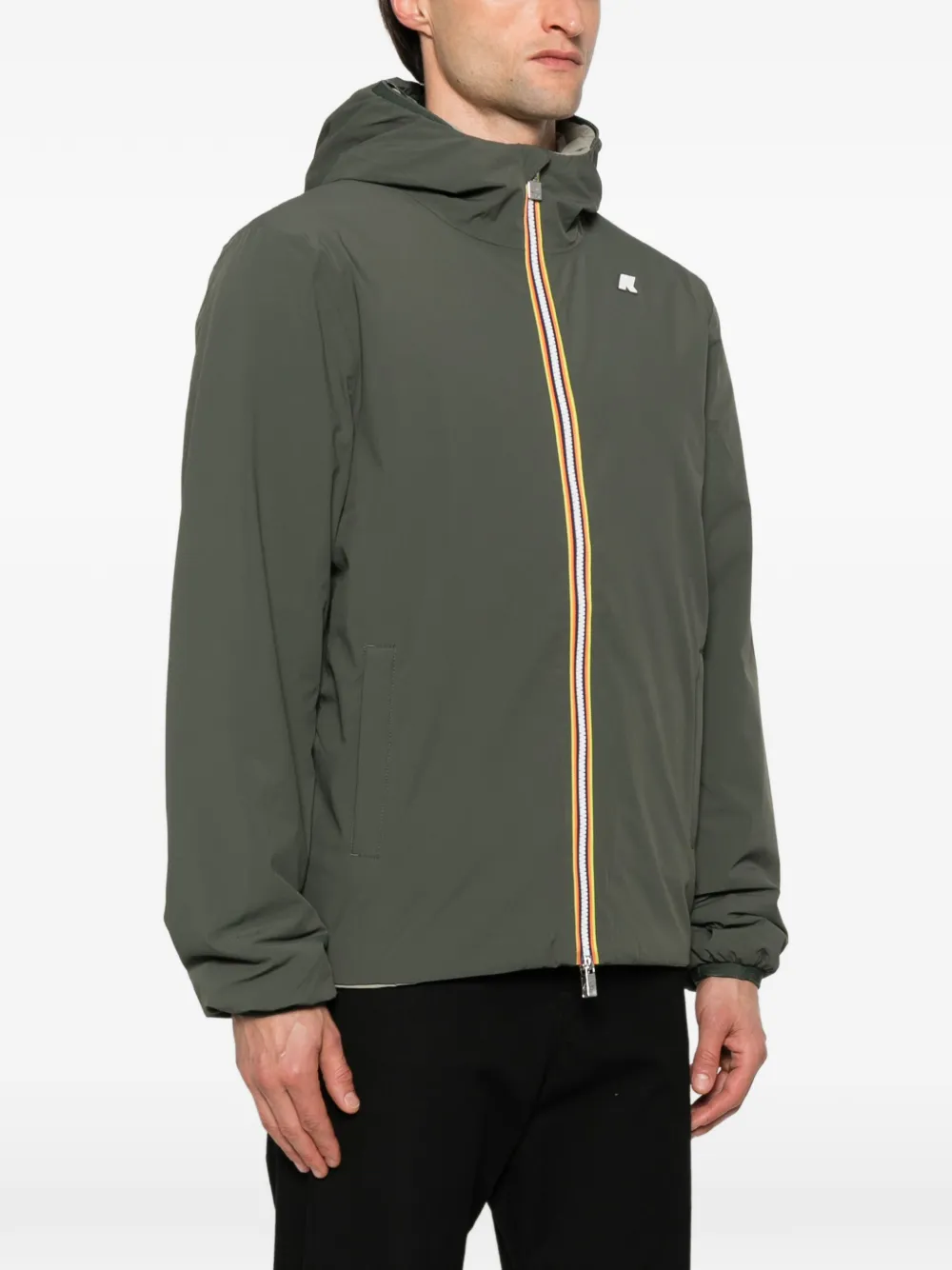 K-Way Omkeerbaar jack met capuchon Groen