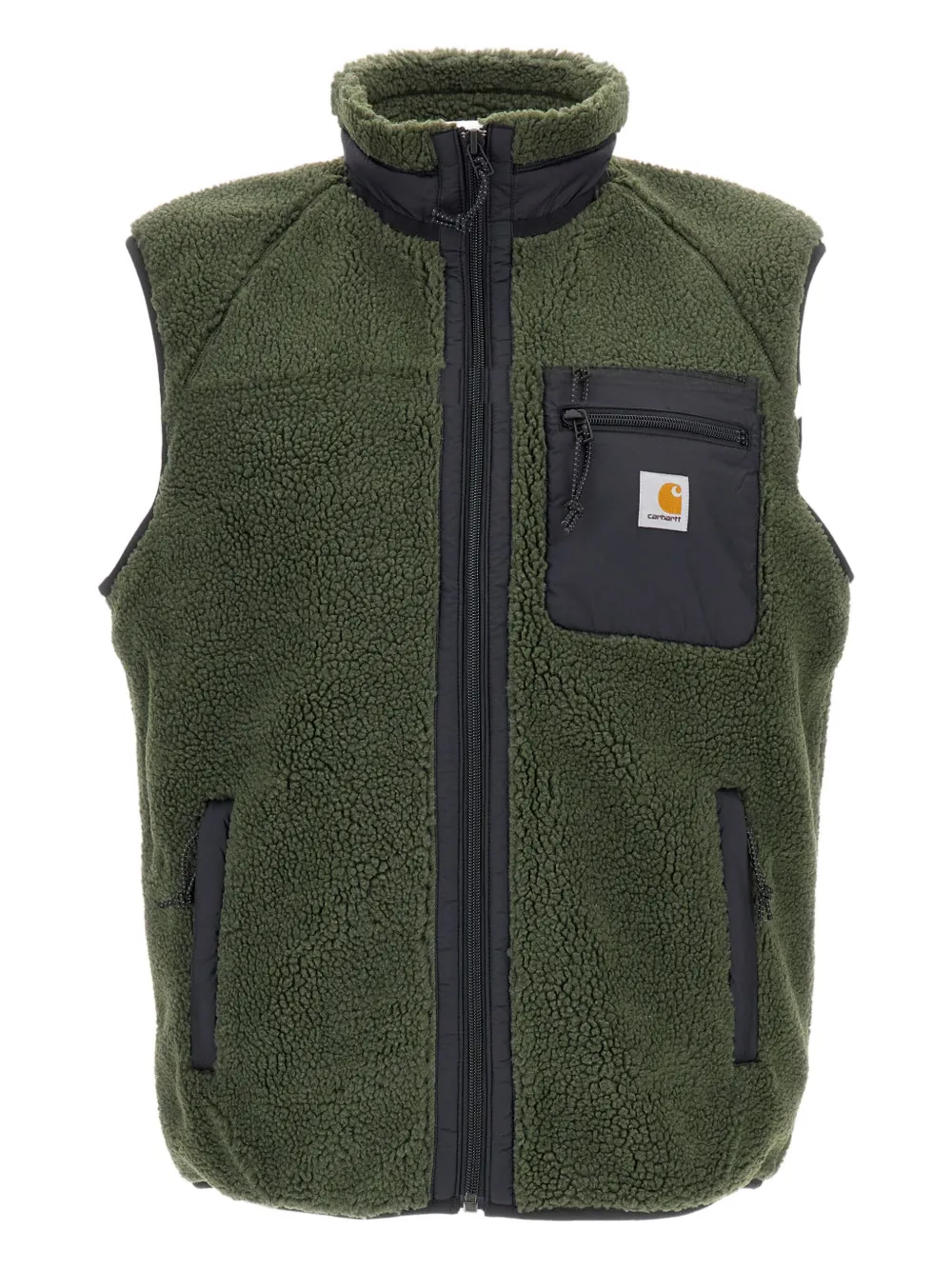 Carhartt WIP Prentis sherpa-effect zip-up gilet | verde | Image 1