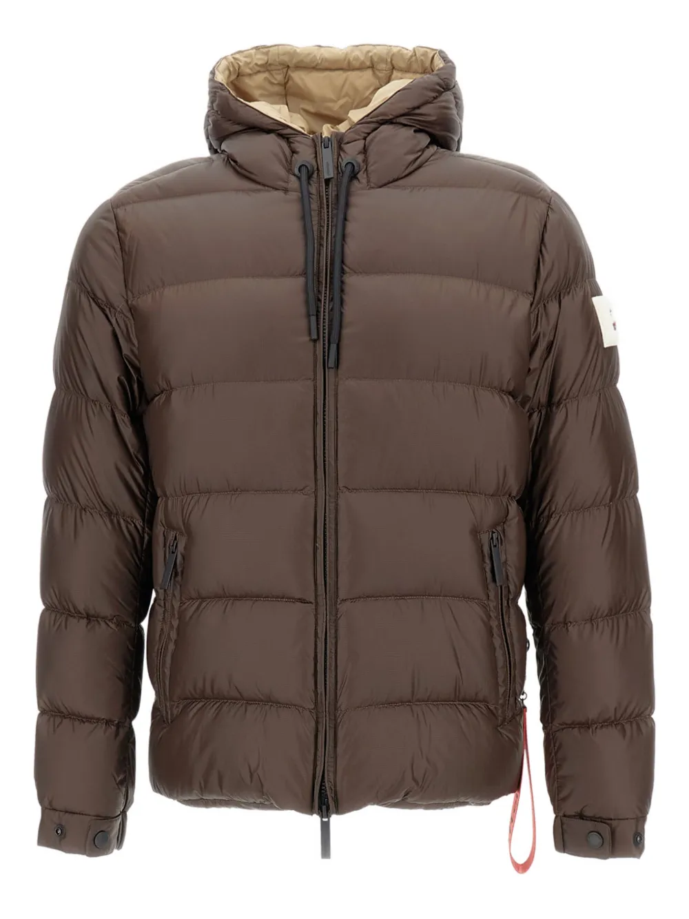 AFTER LABEL hooded puffer jacket | Brown | Image 1