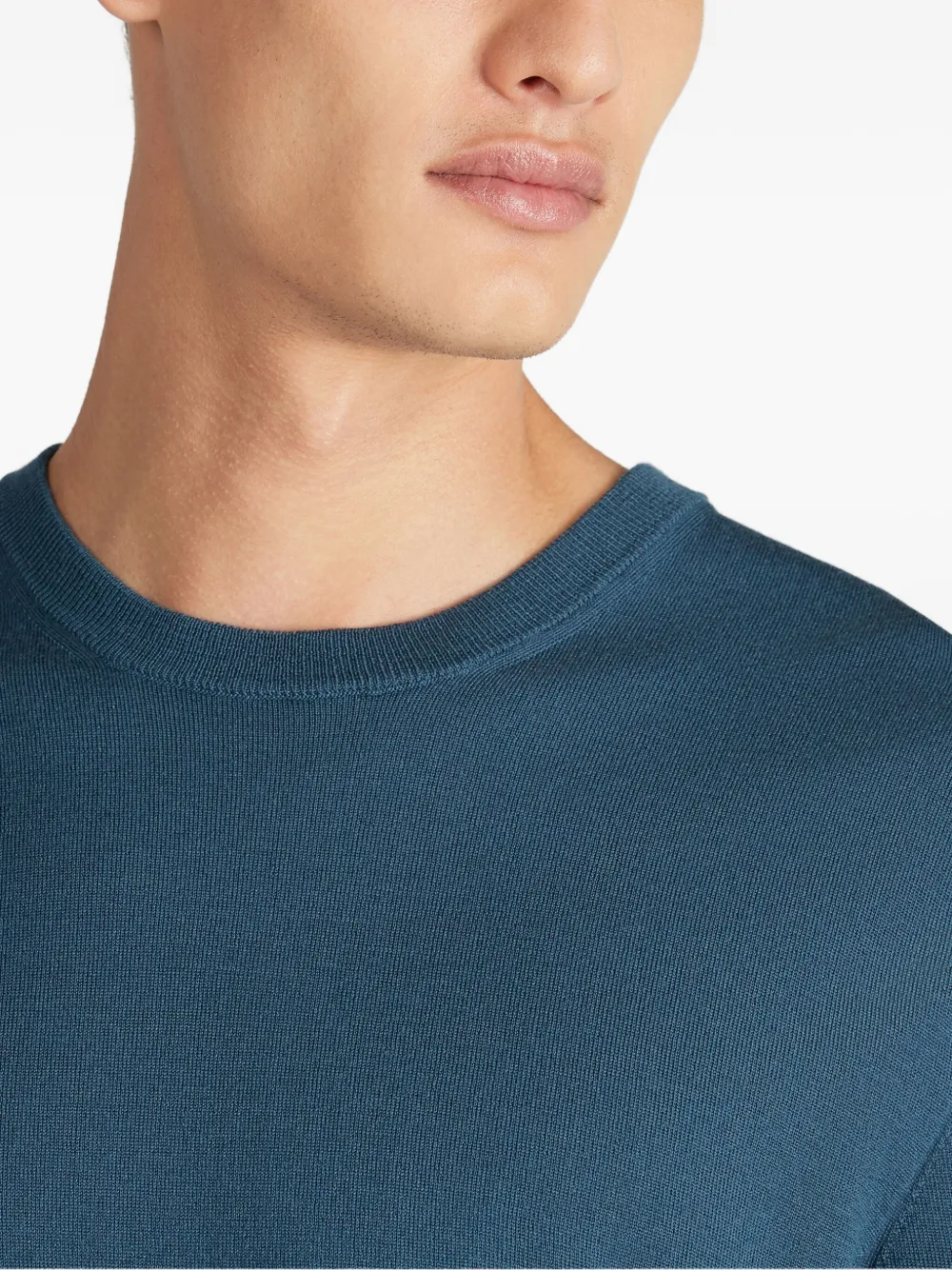 Zanone Trui met ronde hals Blauw