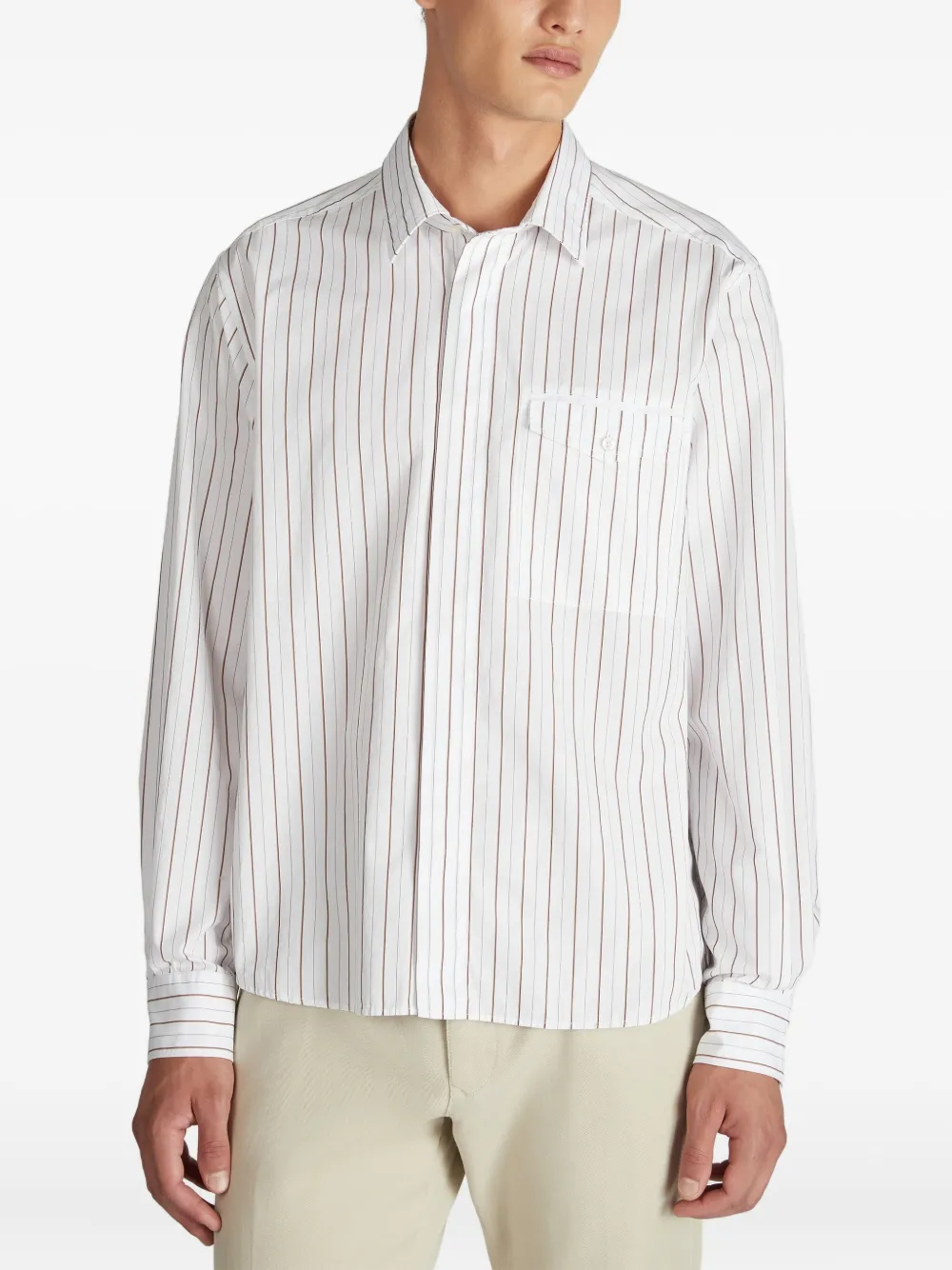 Glanshirt Striped Pocket Shirt In Multi
