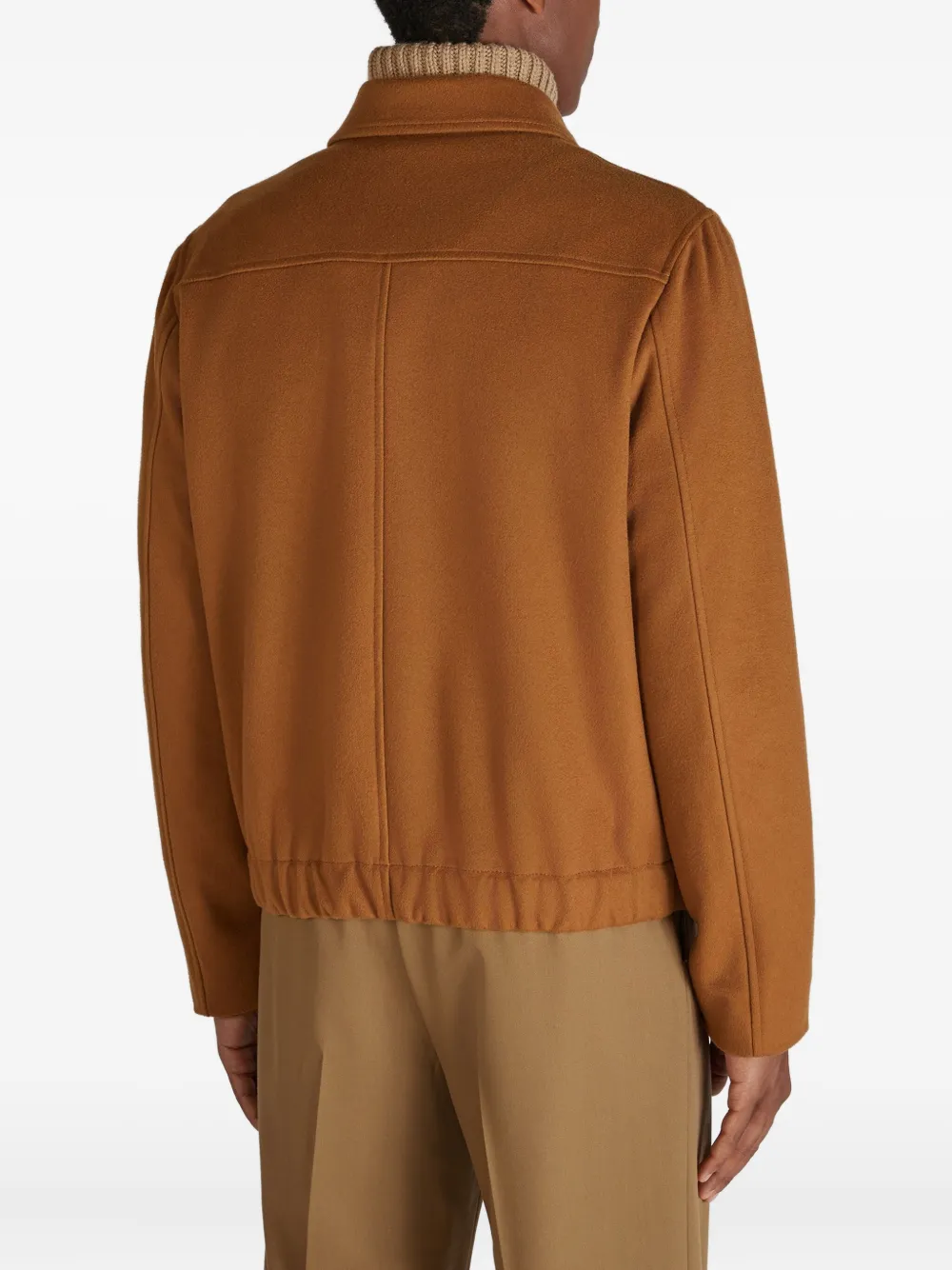 Montedoro Zip-up Bomber Jacket In Brown