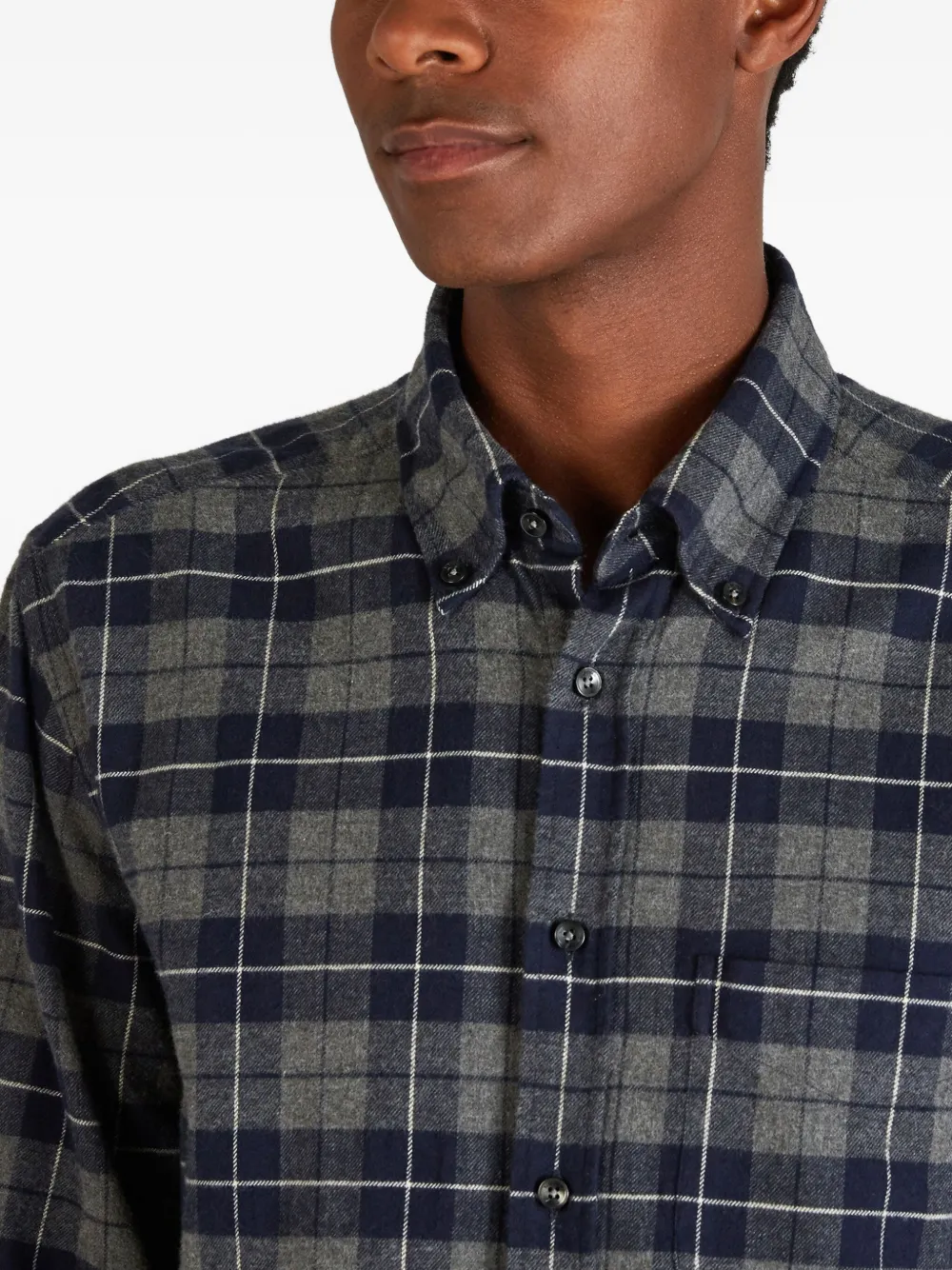 Glanshirt Check Shirt In Gray