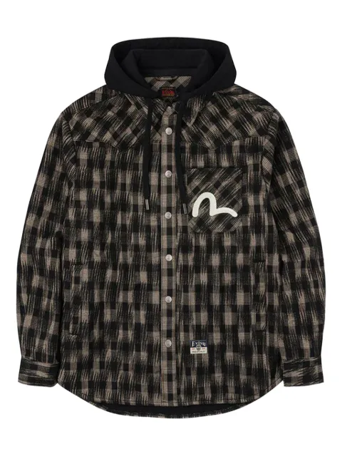 EVISU hooded check jacket