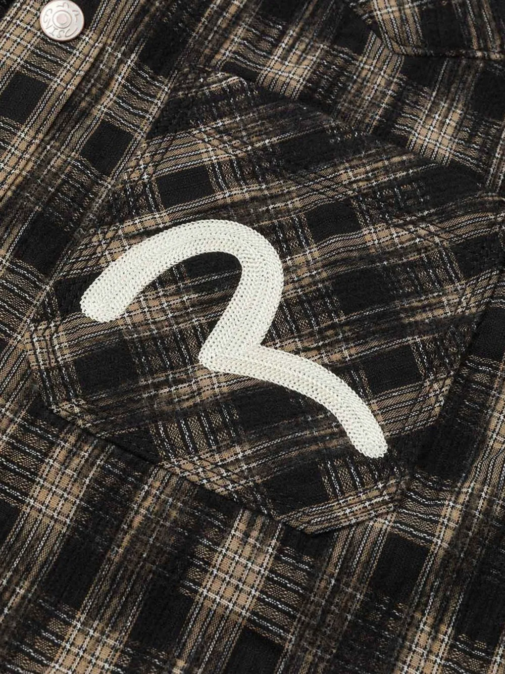 EVISU Geruit jack Zwart