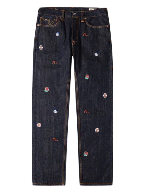 EVISU embroidered denim jeans
