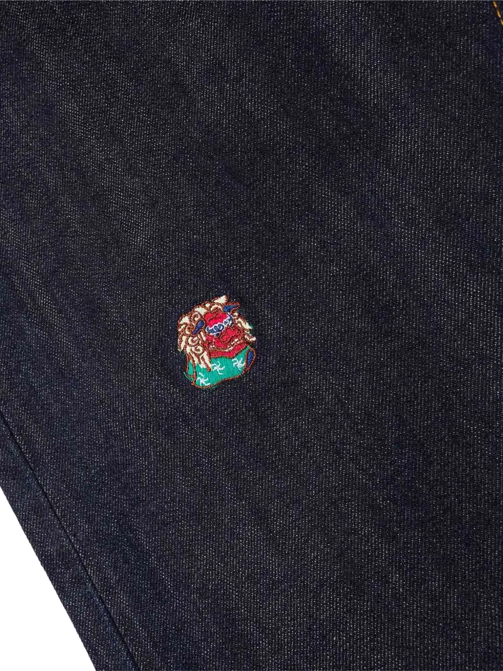 Evisu Embroidered Denim Jeans In Blue