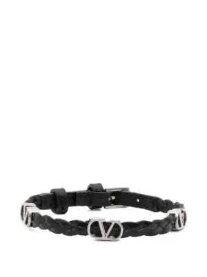 Valentino Garavani Vロゴ シグネチャー レザーブレスレット