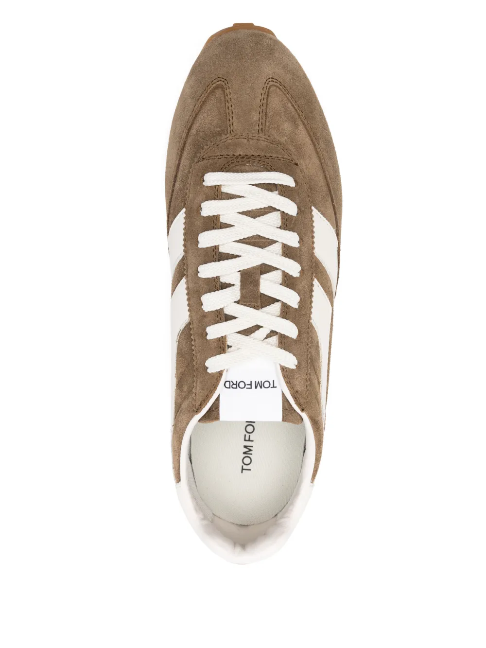 TOM FORD Mick sneakers met streepdetail Bruin