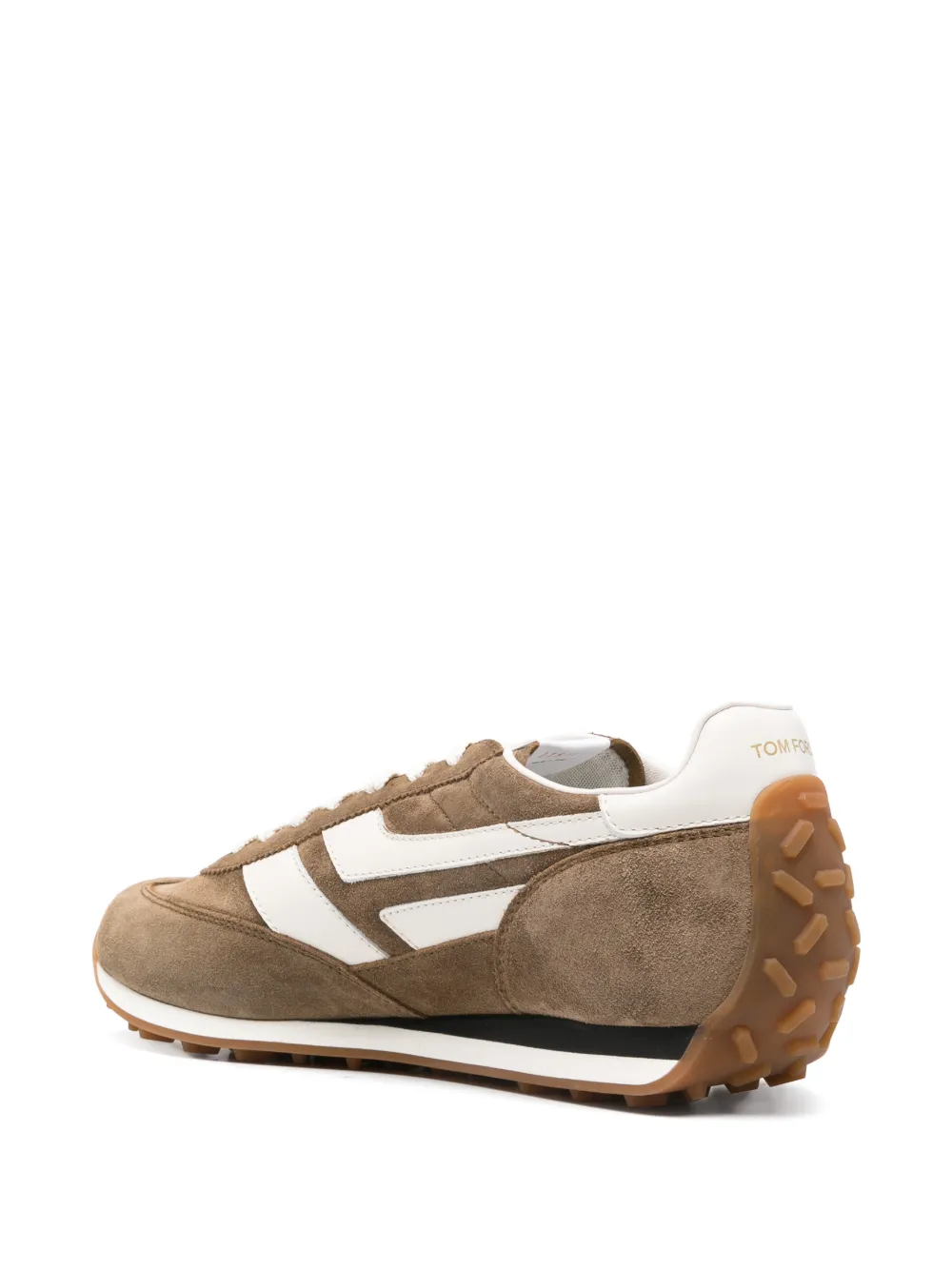 TOM FORD Mick sneakers met streepdetail Bruin
