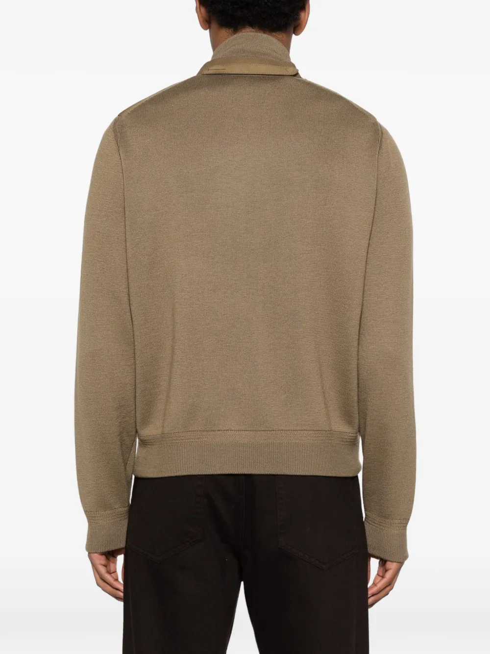 TOM FORD Bomberjack van merinowol Groen