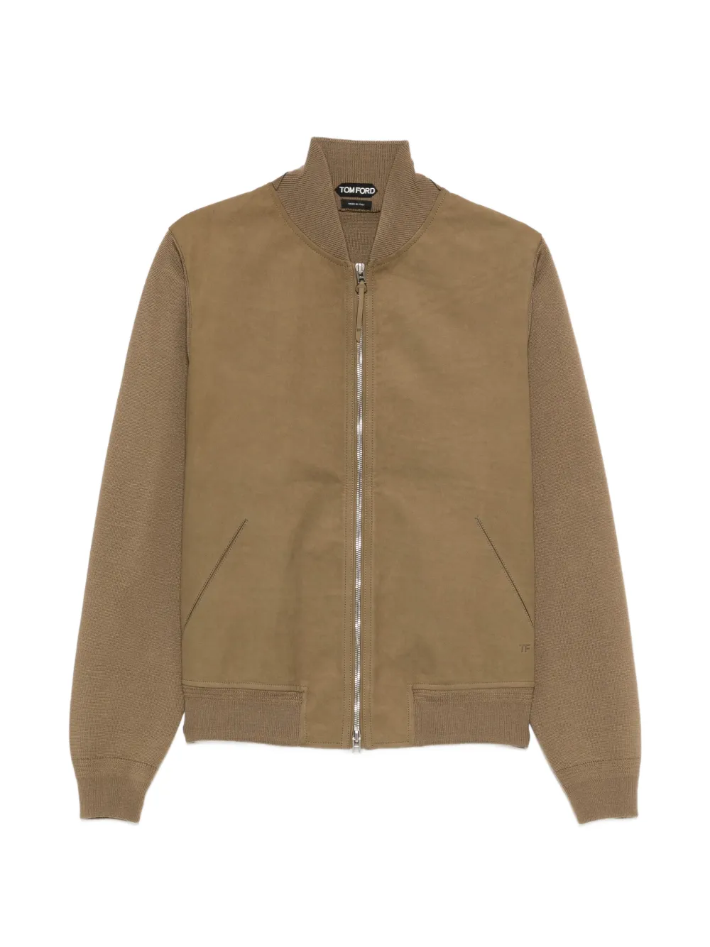 TOM FORD front merino bomber jacket - Verde