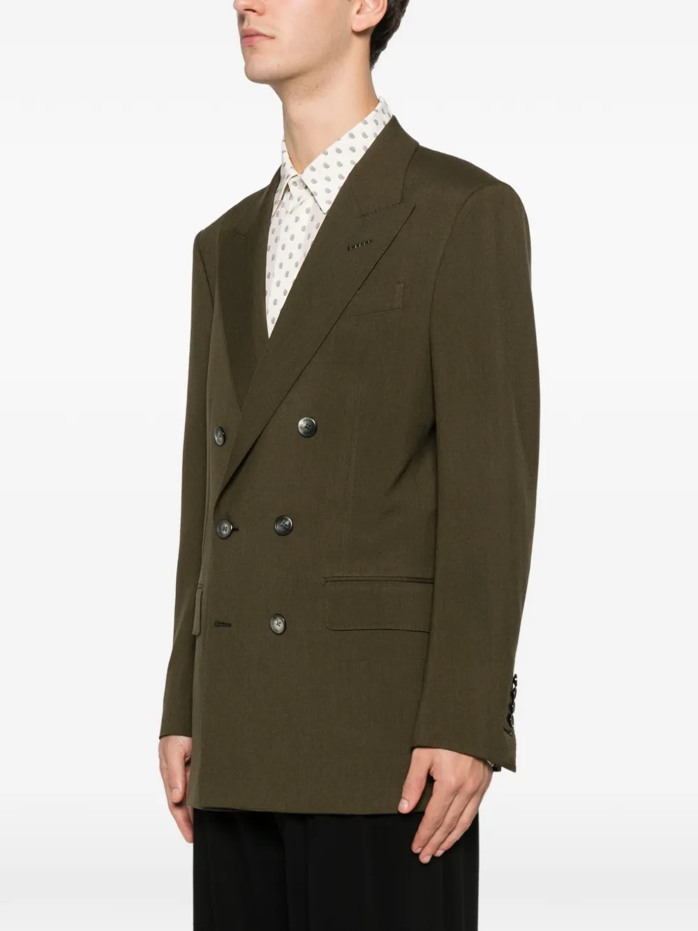  Tom Ford Peak-lapel Double-breasted Blazer - Green 