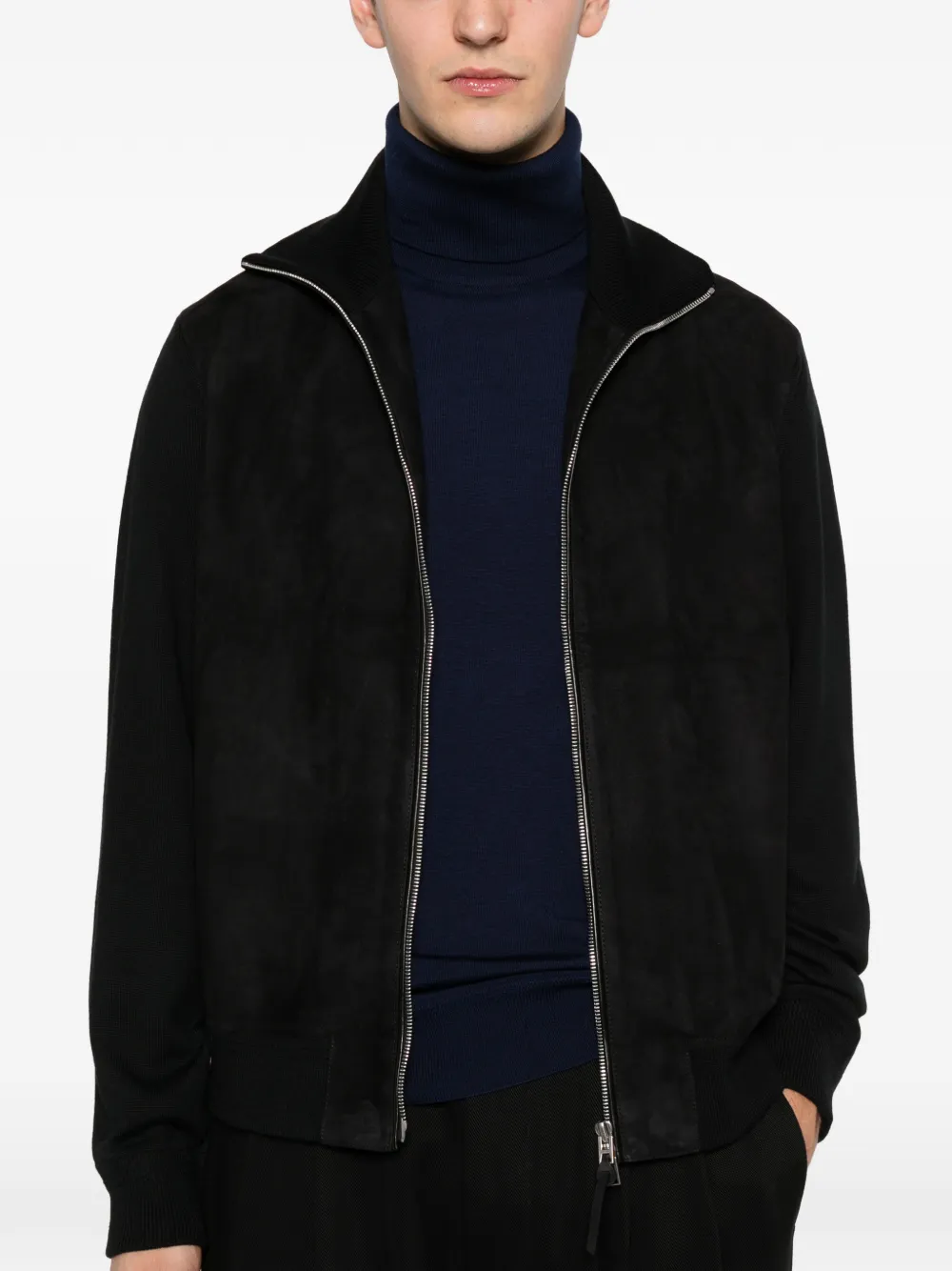 Tom Ford Zip-up Jacket In Black