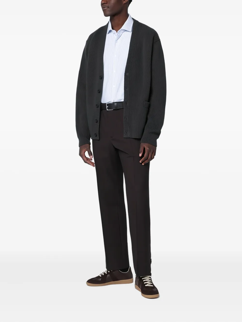 Xacus Gestreept overhemd met lange mouwen - Blauw