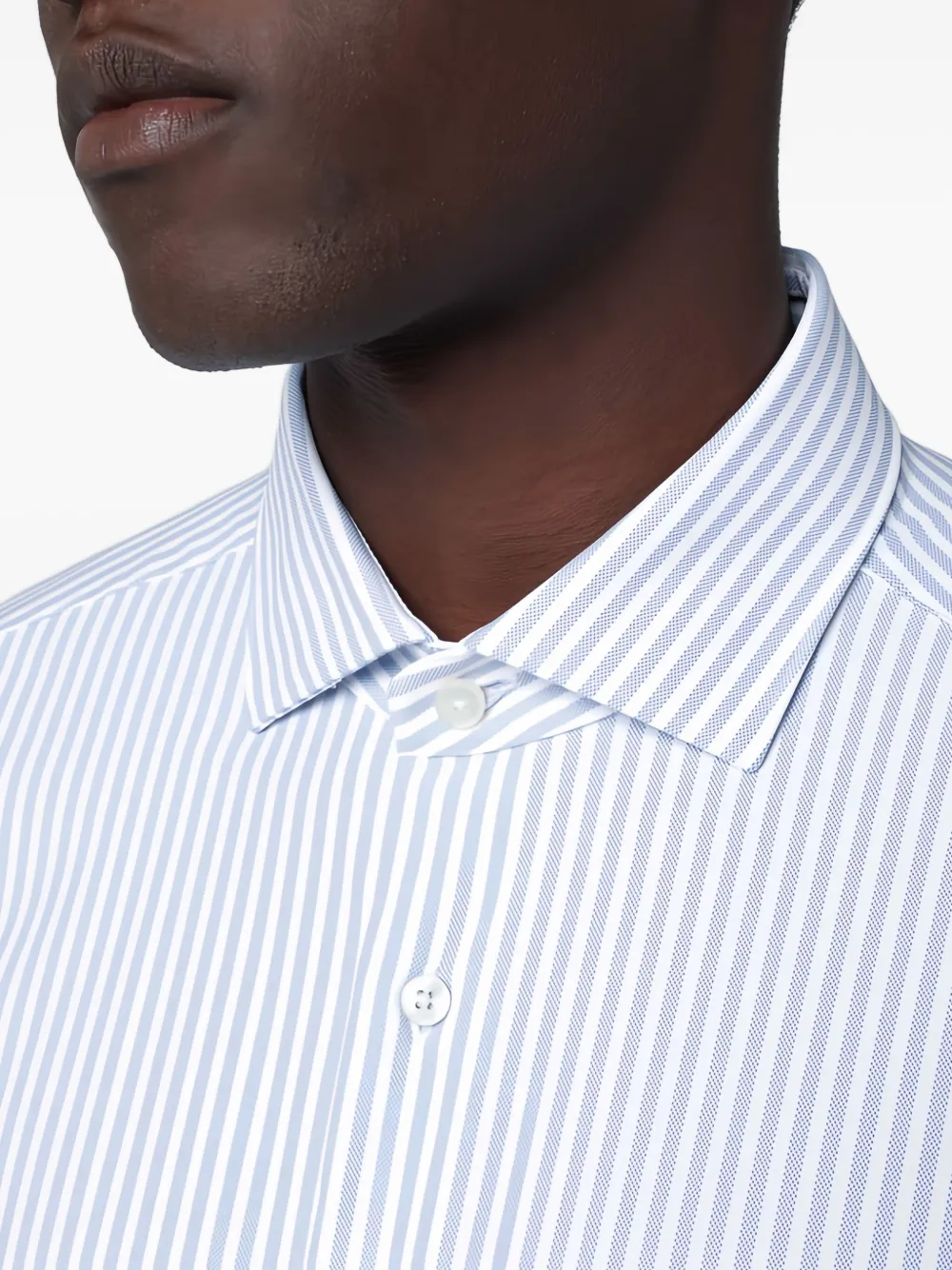 Xacus Gestreept overhemd met lange mouwen Blauw