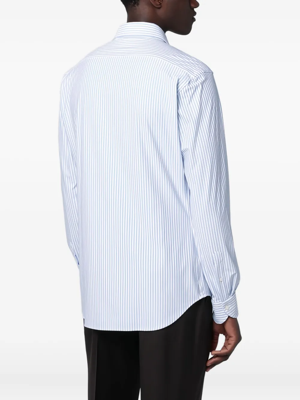 Xacus Gestreept overhemd met lange mouwen Blauw