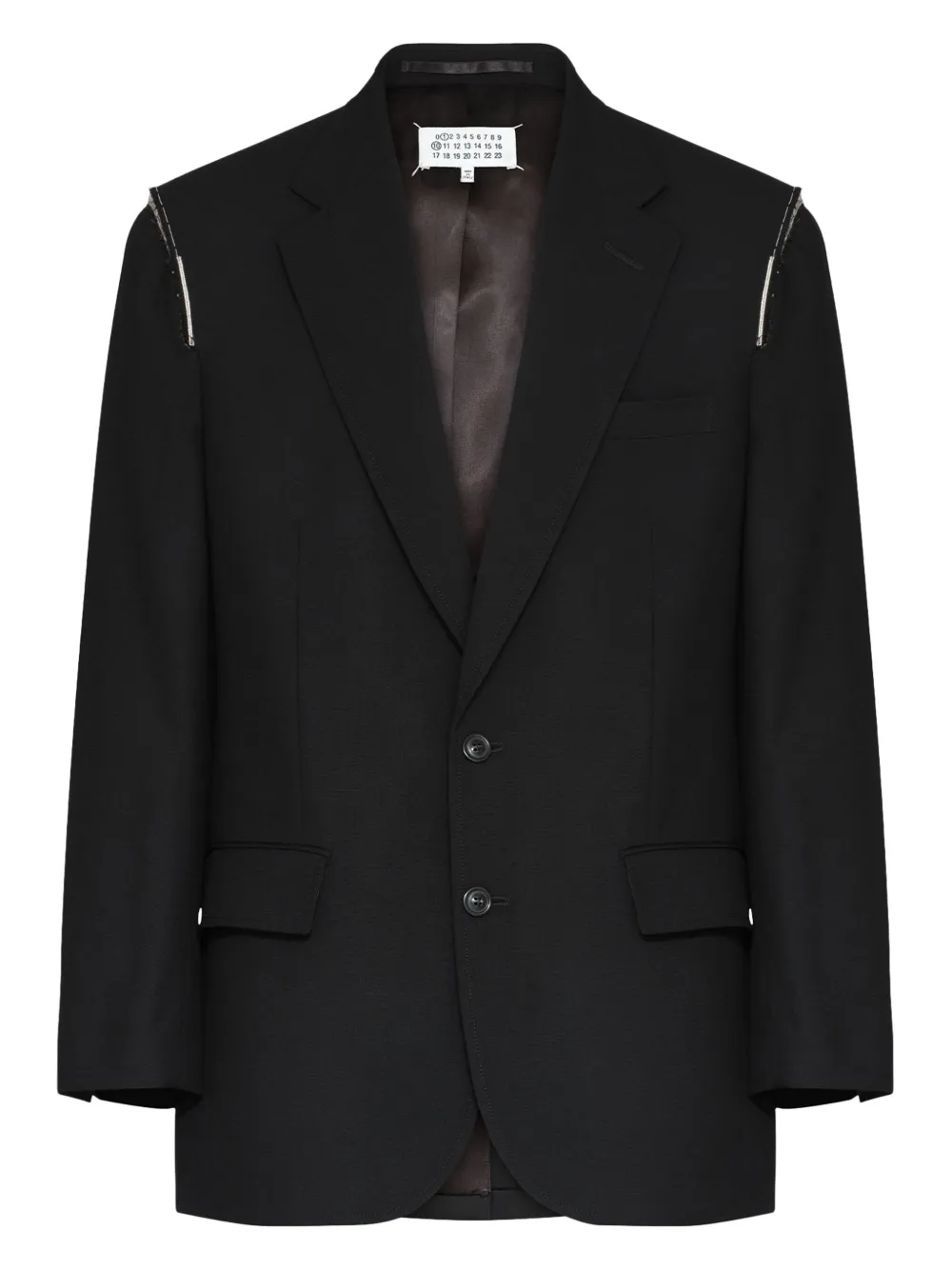 Maison Margiela Blazer con spalline - Nero