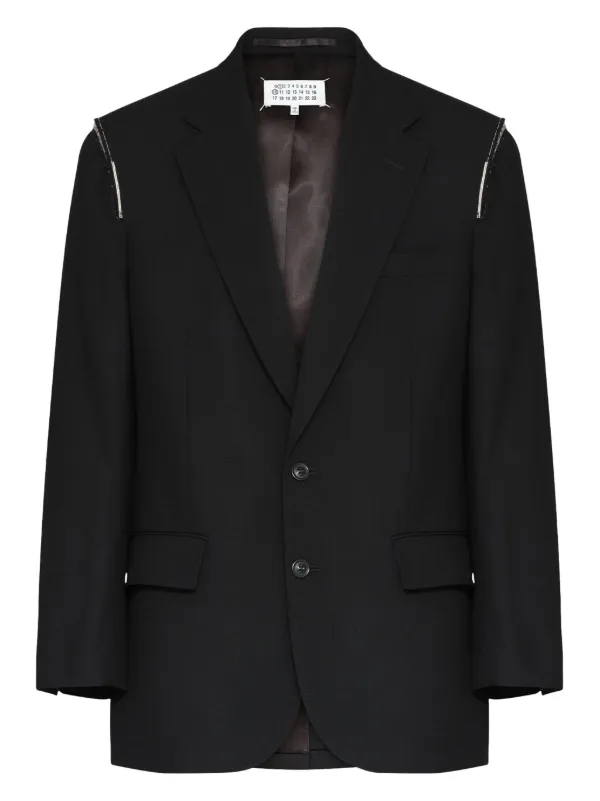 Maison Margiela ウールシングルジャケット | ブラック | FARFETCH JP