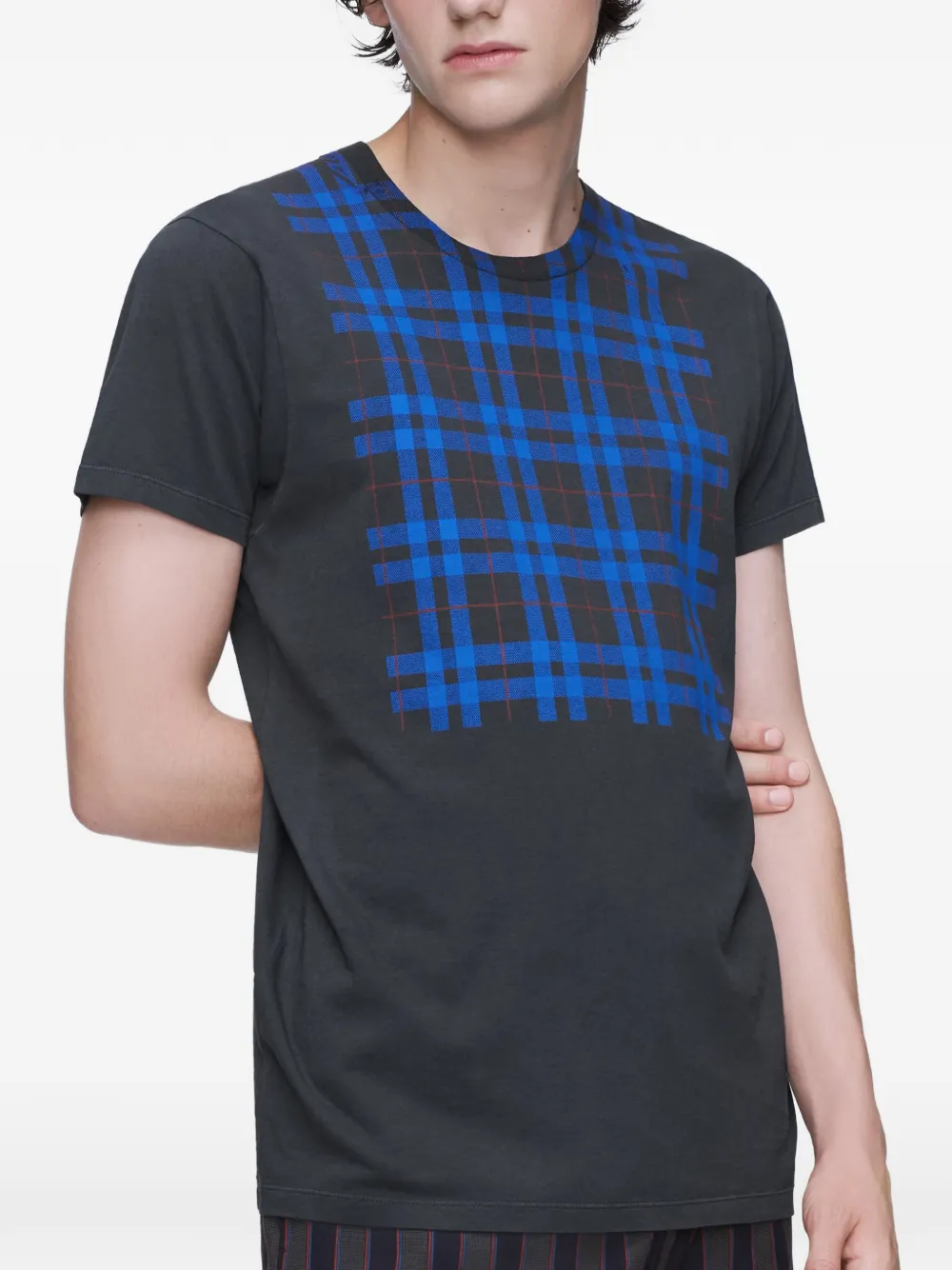 Maison Margiela Geruit T-shirt Grijs