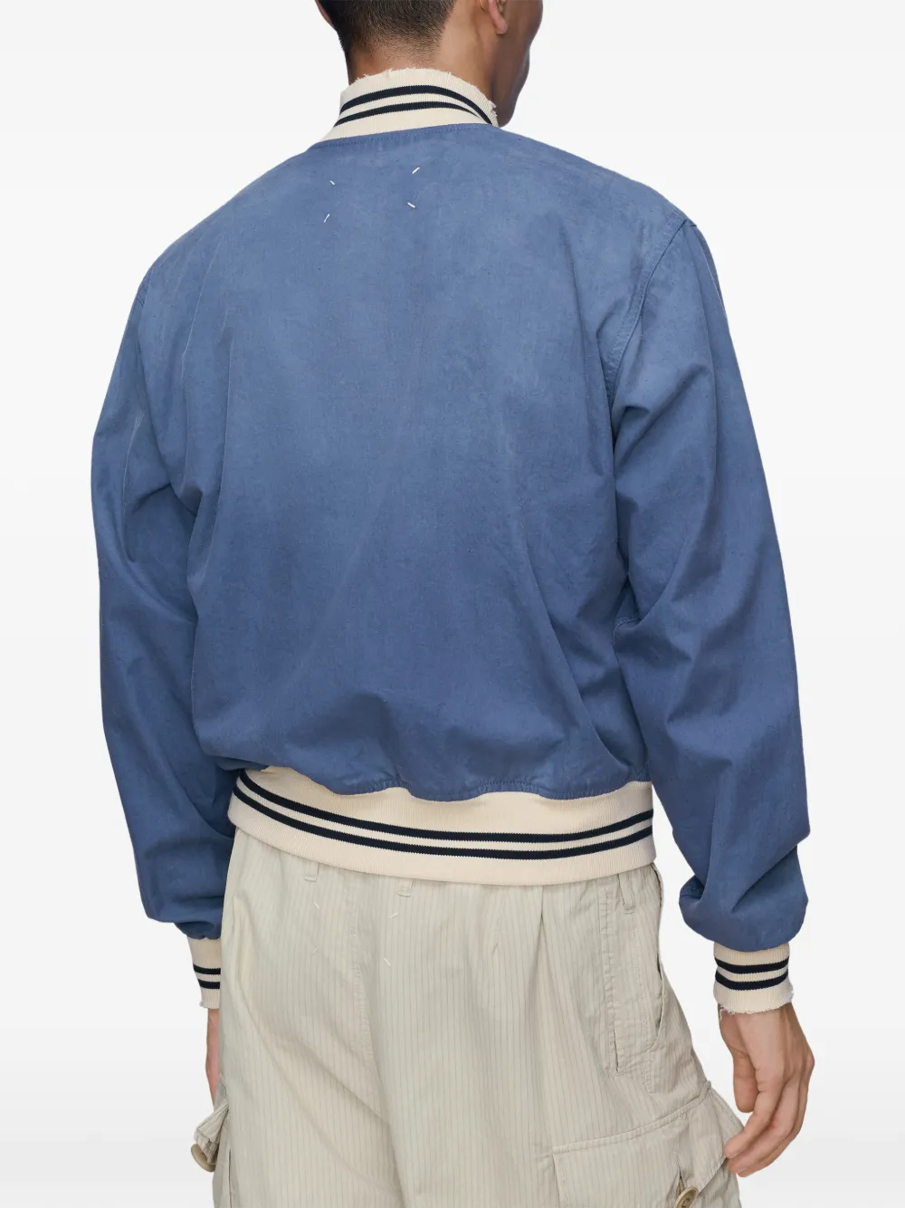 Maison Margiela Gestreept bomberjack Blauw