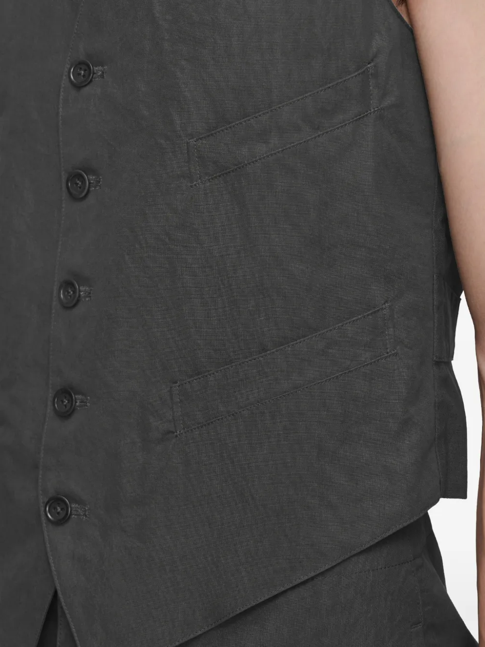 Maison Margiela Zijde-katoenen gilet Grijs