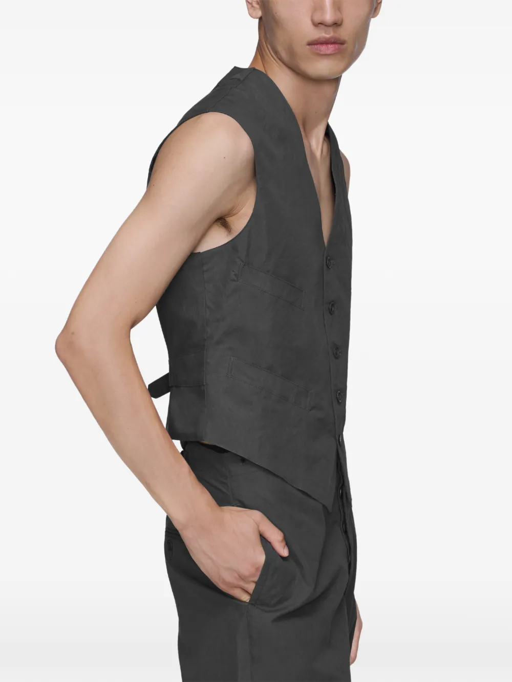 Maison Margiela Zijde-katoenen gilet Grijs