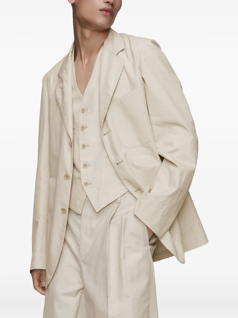 Maison Margiela Zijde-katoenen jack Beige