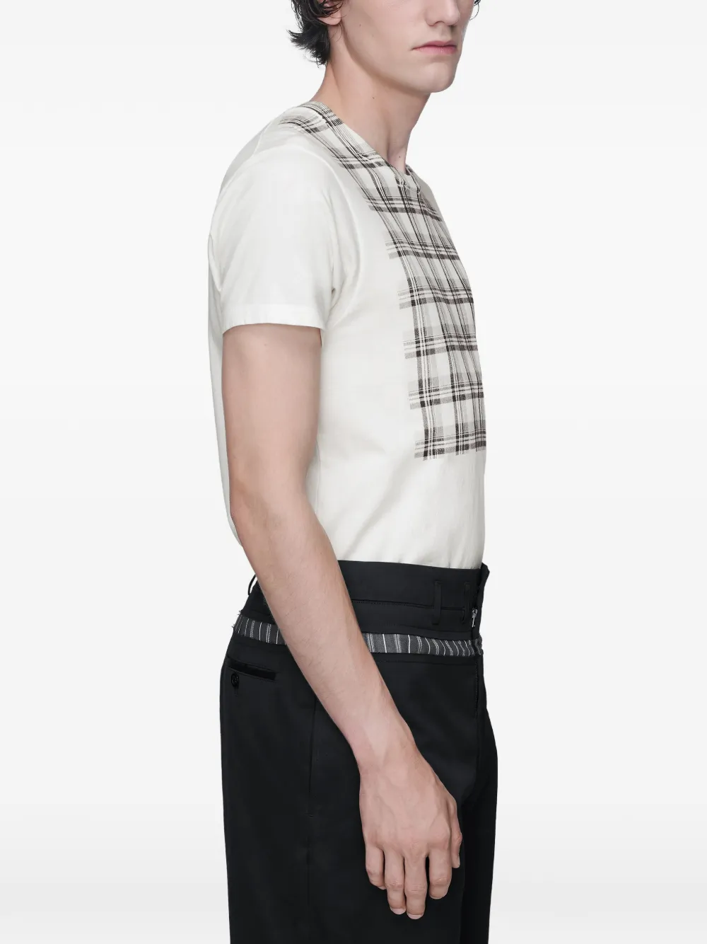 Maison Margiela Geruit T-shirt Wit