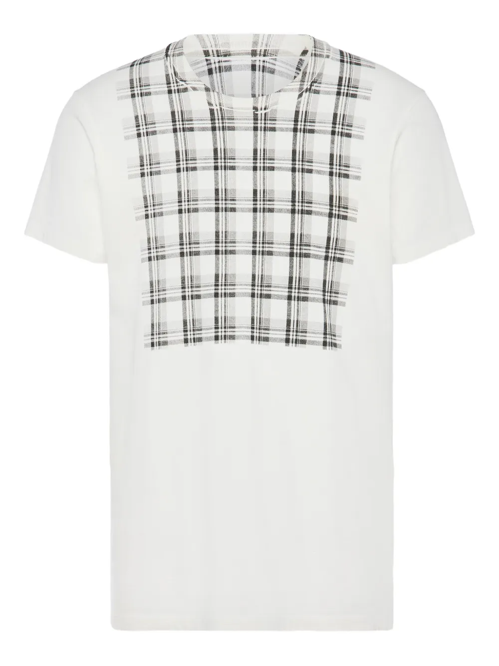 Maison Margiela T-shirt a quadri - Bianco