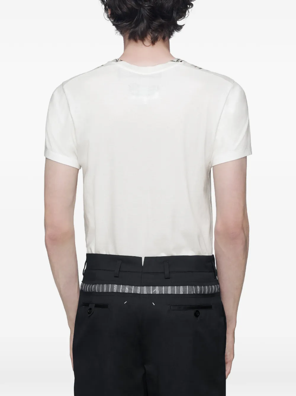 Maison Margiela Geruit T-shirt Wit