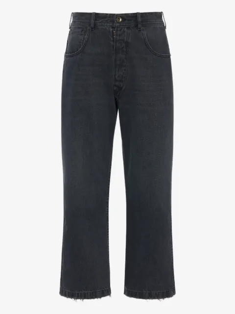 Maison Margiela pantalones capri con bordes deshilachados