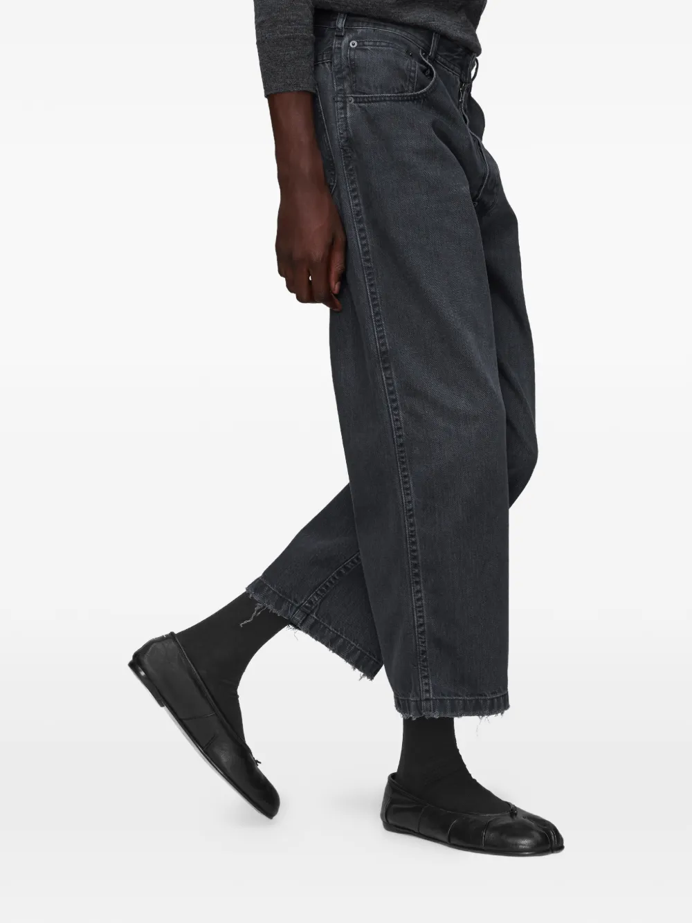 Maison Margiela Cropped straight jeans Grijs