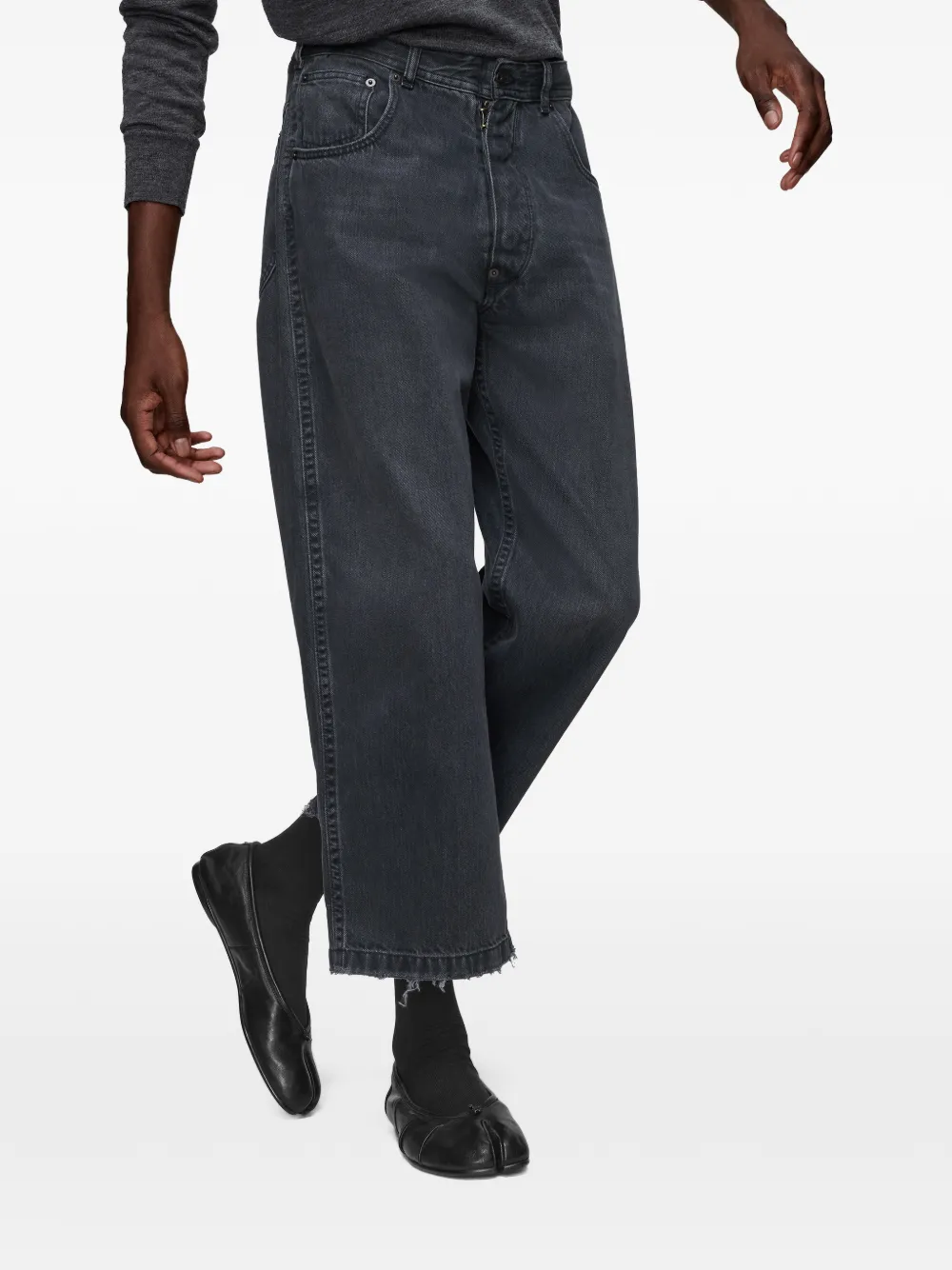 Maison Margiela Cropped straight jeans Grijs