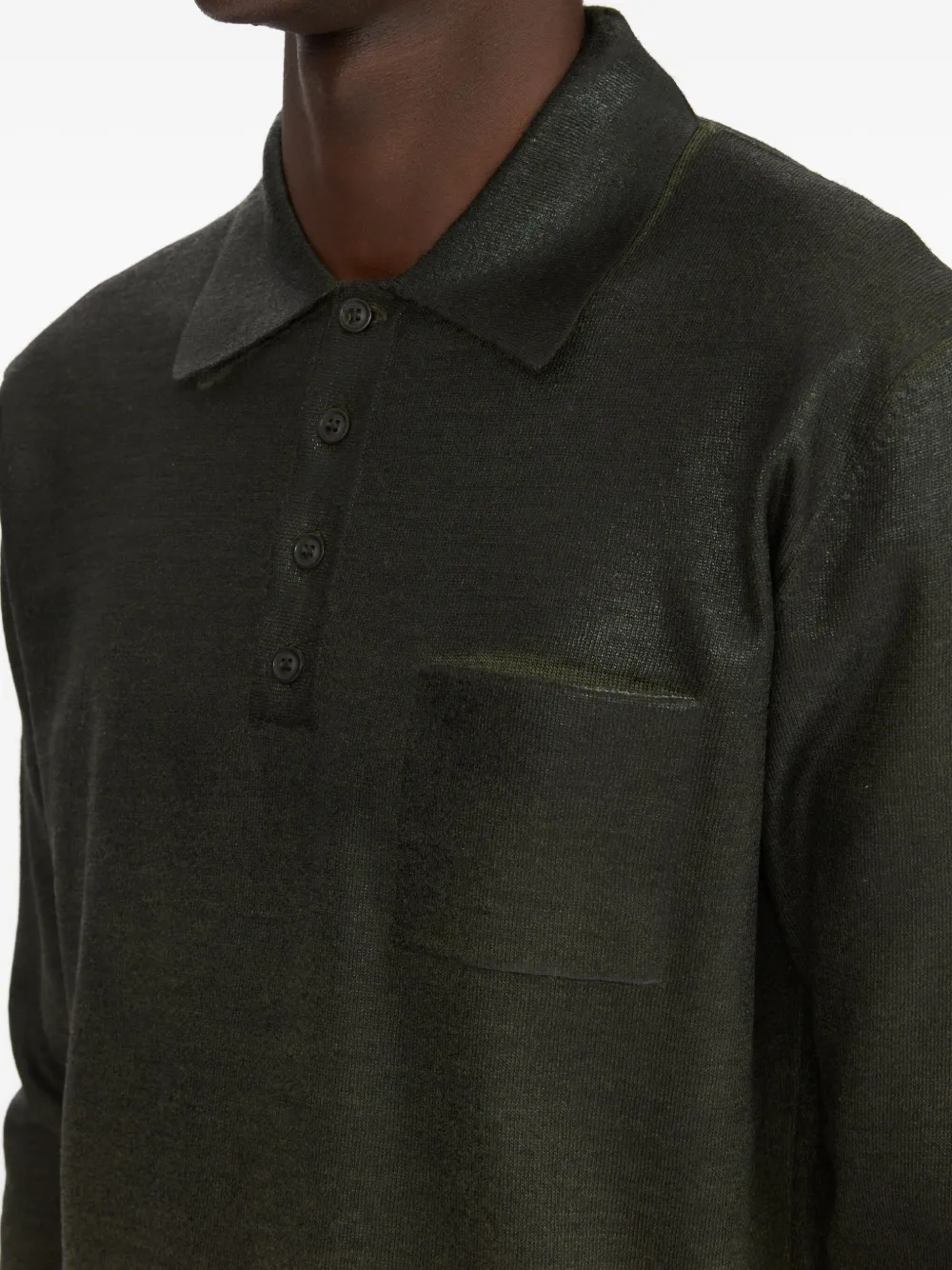 Maison Margiela Poloshirt met zak Groen