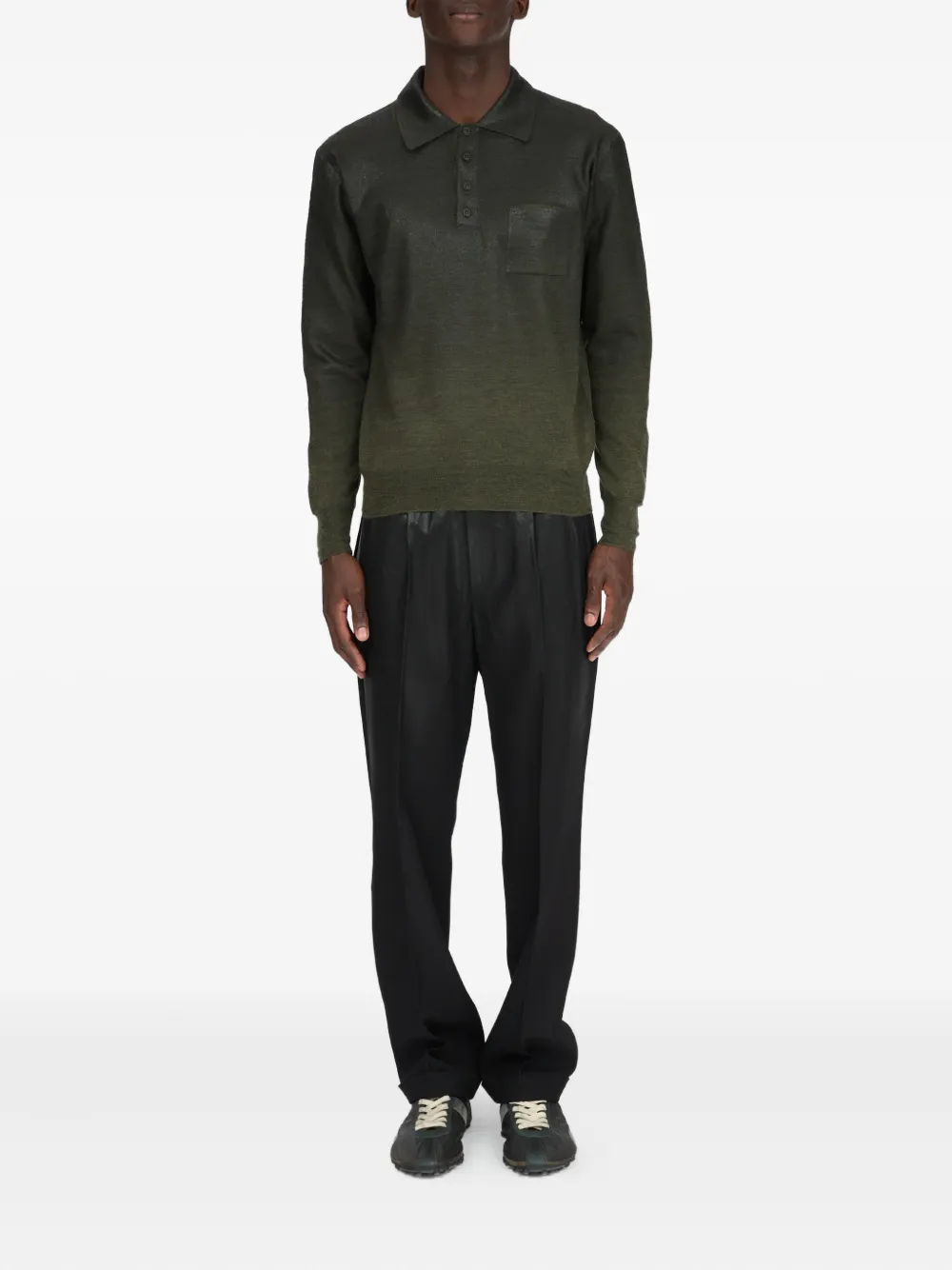 Maison Margiela Poloshirt met zak - Groen
