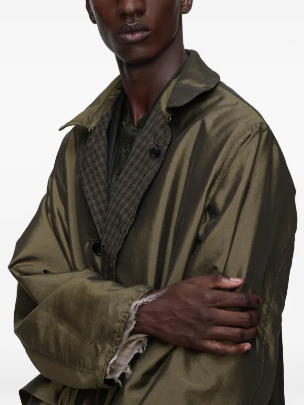 Maison Margiela チェック トレンチコート | ブラウン | FARFETCH JP
