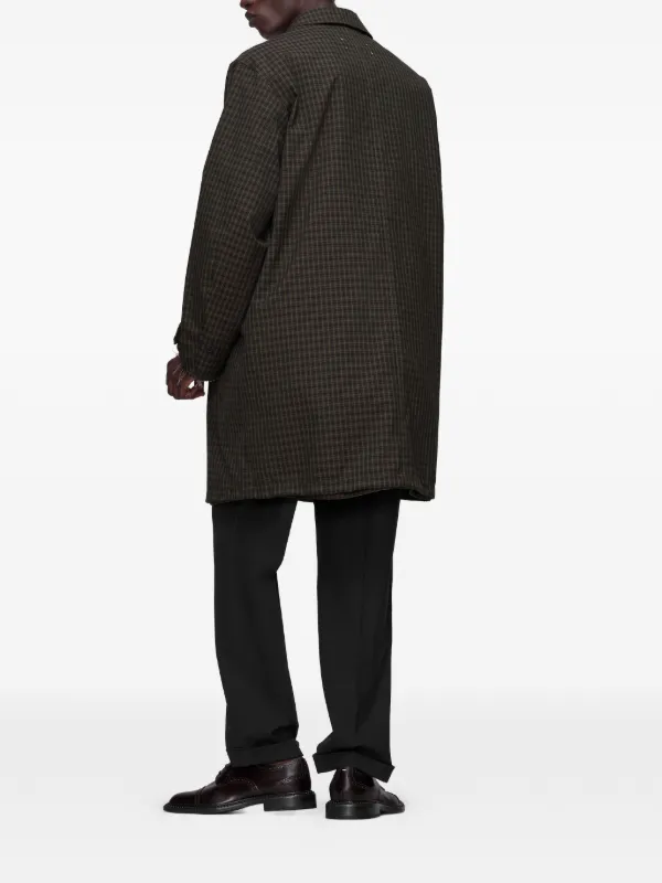 希少　MM6 Margiela チェック　ロングコート　ドッキング　マキシ丈 Maison Margiela チェック トレンチコート | ブラウン | FARFETCH JP