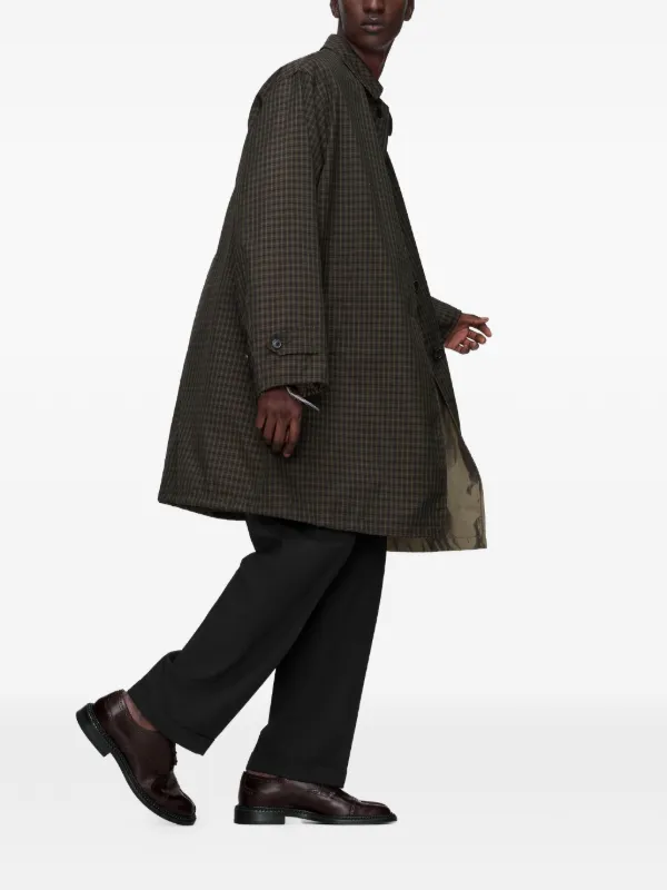 【希少】Maison Margiela トレンチコート　チェック　ダメージ加工 Maison Margiela チェック トレンチコート | ブラウン | FARFETCH JP
