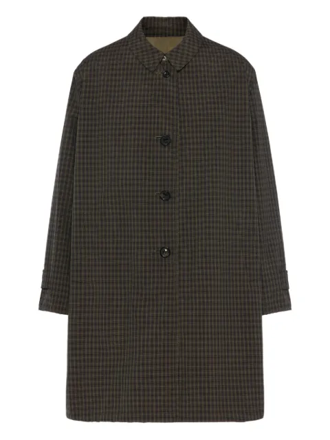Maison Margiela buttoned check trench coat